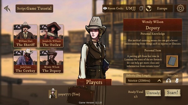Whispers in the West - Co-op Murder Mystery gameplay screenshot