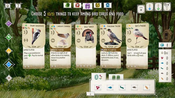 Wingspan gameplay screenshot
