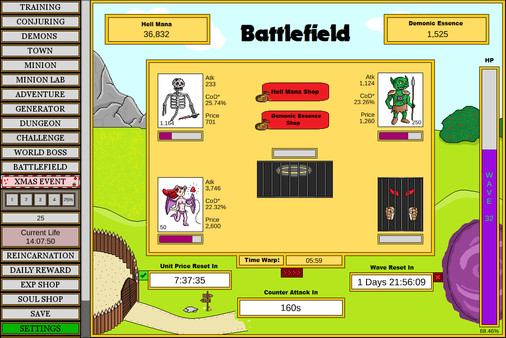 Wizard And Minion Idle gameplay screenshot