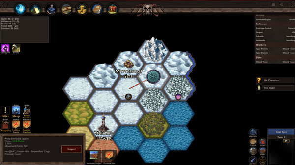 Wizards and Warlords gameplay screenshot