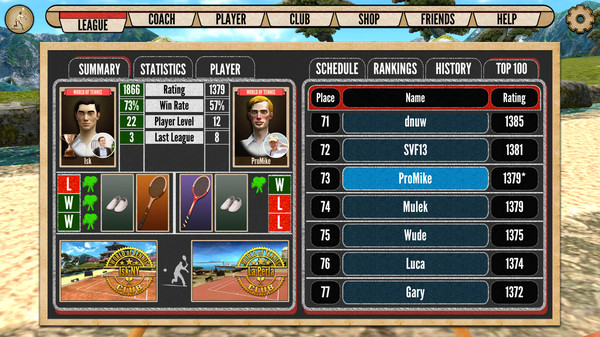 World of Tennis: Roaring ’20s gameplay screenshot