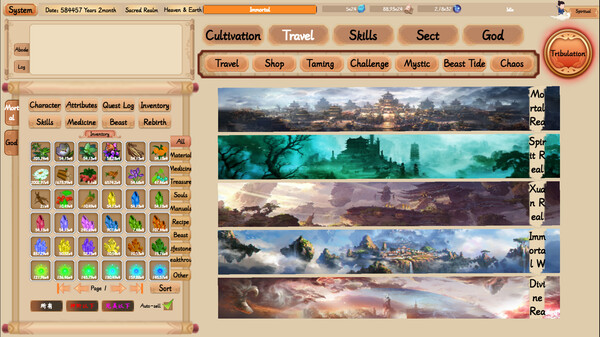 xiuzhen idle gameplay screenshot