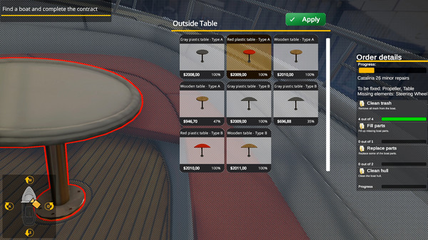 Yacht Mechanic Simulator gameplay screenshot
