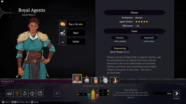 Yes, Your Grace 2: Snowfall gameplay screenshot