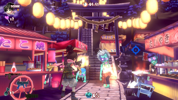 Zombie Panic In Wonderland DX gameplay screenshot