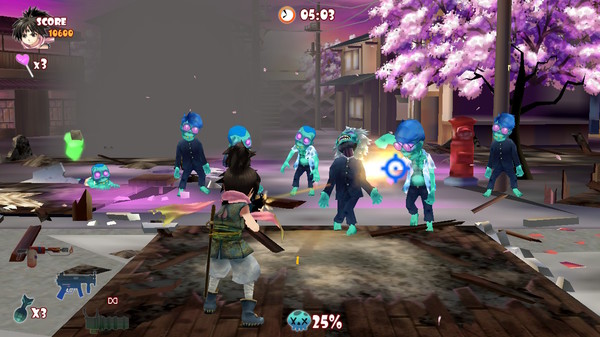 Zombie Panic In Wonderland DX gameplay screenshot