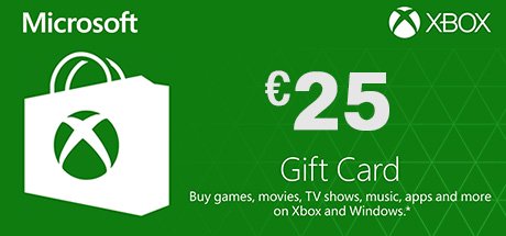 Xbox Live 25 Euro Gift Card cover