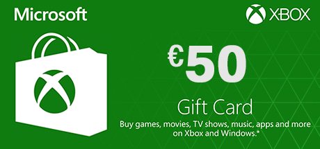 Xbox Live 50 Euro Gift Card cover